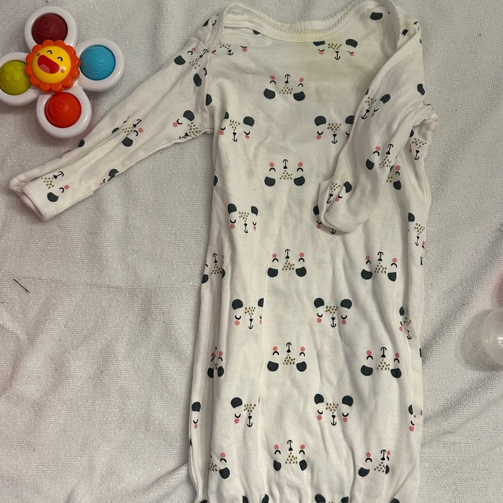 Gerber White and Black Sleep Sacks with Panda Print